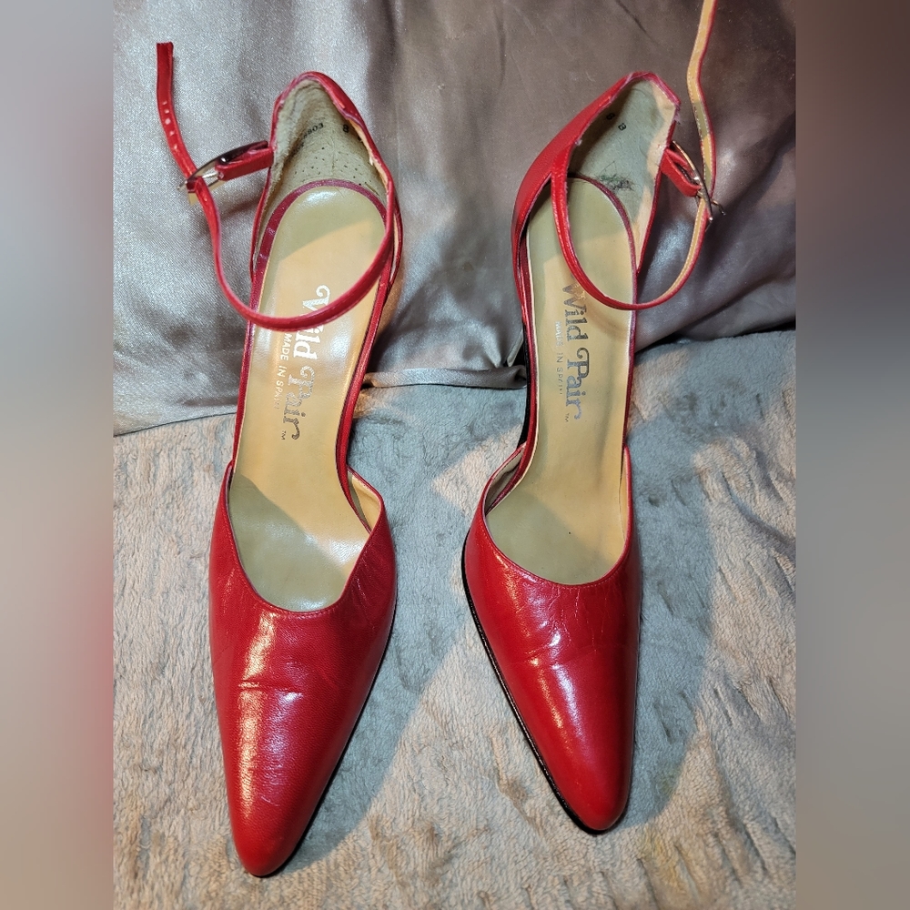 NEVER WORN Y2K VINTAGE WILD PAIR CINDY 18 60805 8800 ANKLE STRAP PUMPS CHROME - Picture 3 of 15